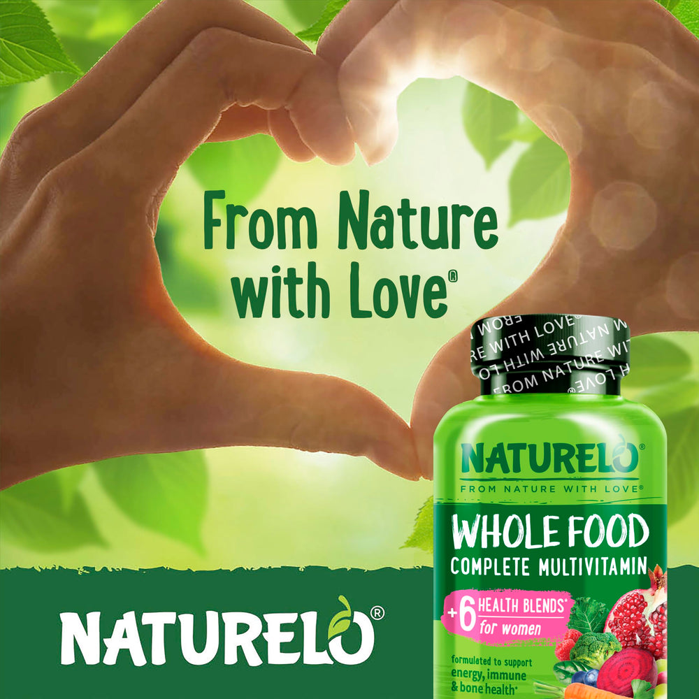 NATURELO Vitamin E from sunflower seeds shown for natural antioxidant support.
