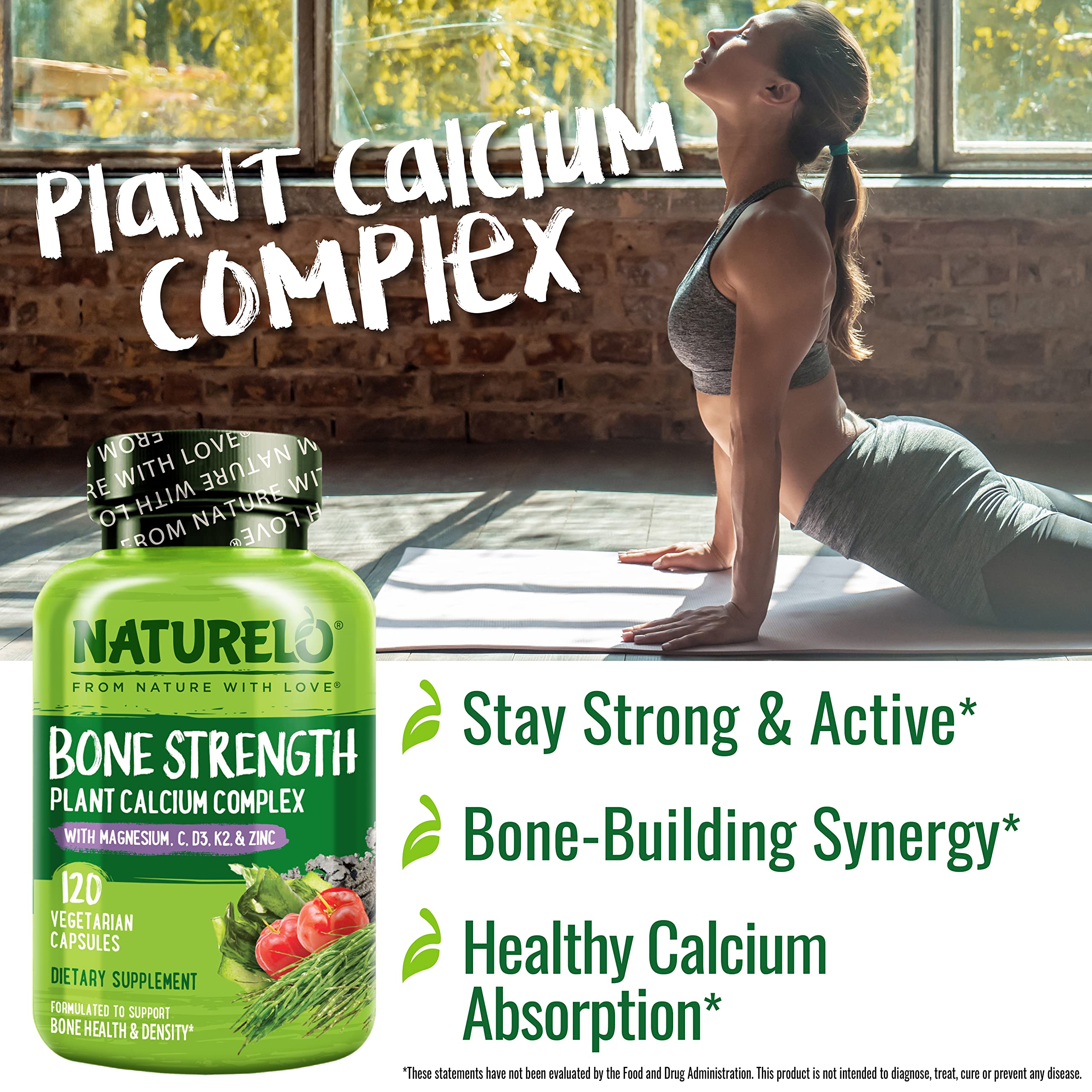 NATURELO Vitamin K2 and C alongside minerals for bone-friendly nutrient synergy