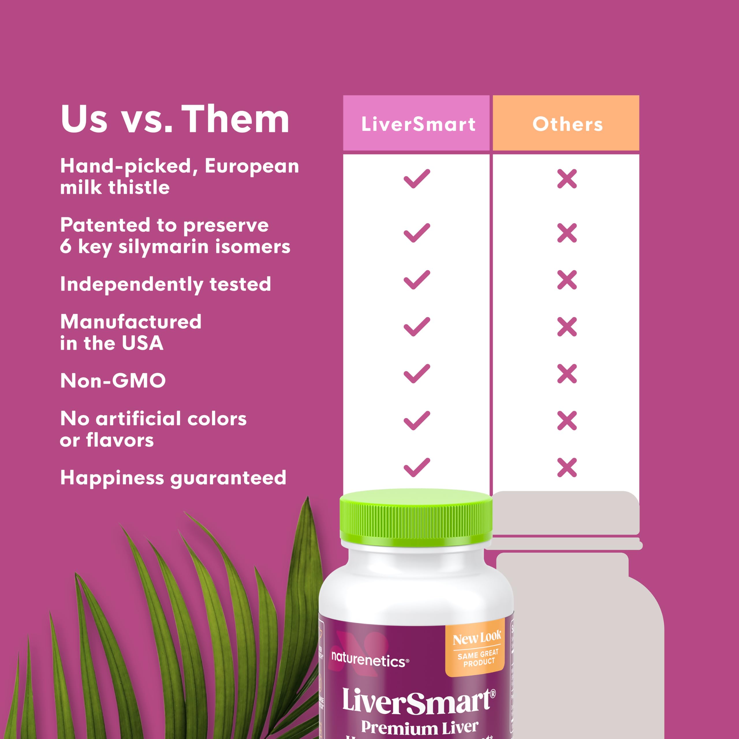 Naturenetics Clean Label gluten-free badge emphasizing vegan formula for liver support