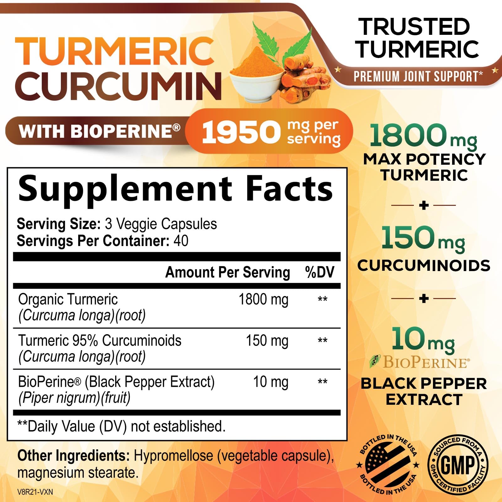 Close up of Nature's Nutrition capsules highlighting high potency formula