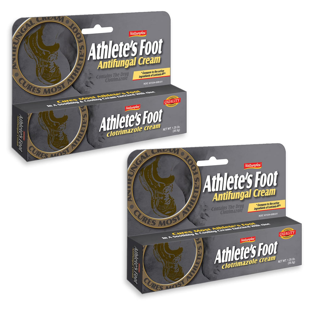 Gym bag-ready Natureplex foot care kit in packaging.