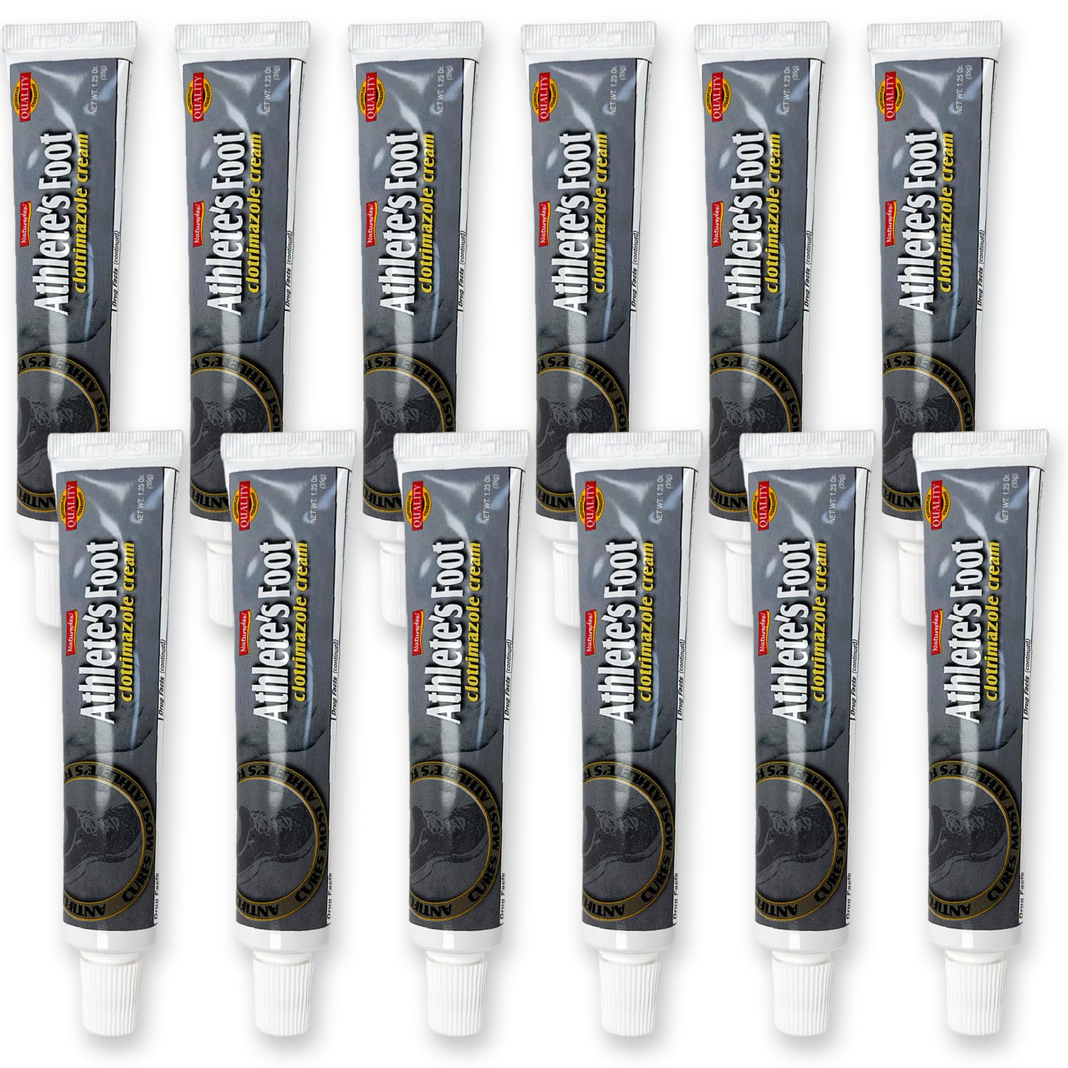 Natureplex Athlete's Foot Cream tube front, 1% clotrimazole for targeted antifungal relief.