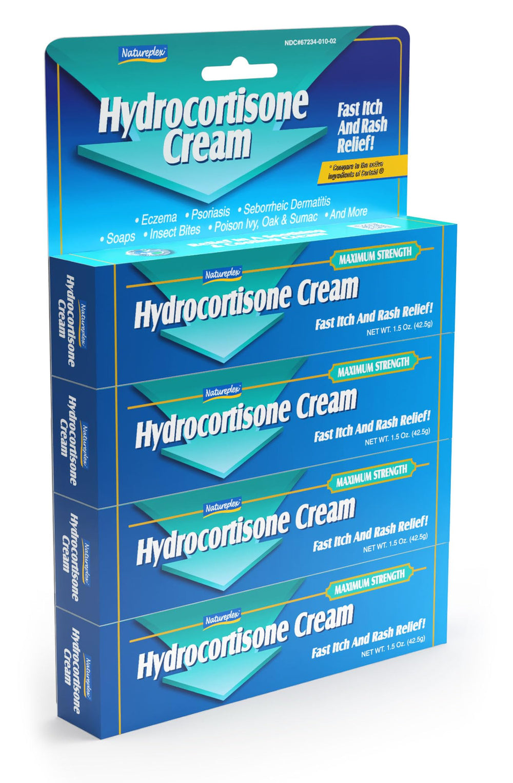 Family-friendly Natureplex anti-itch cream suitable for arms, legs, and more