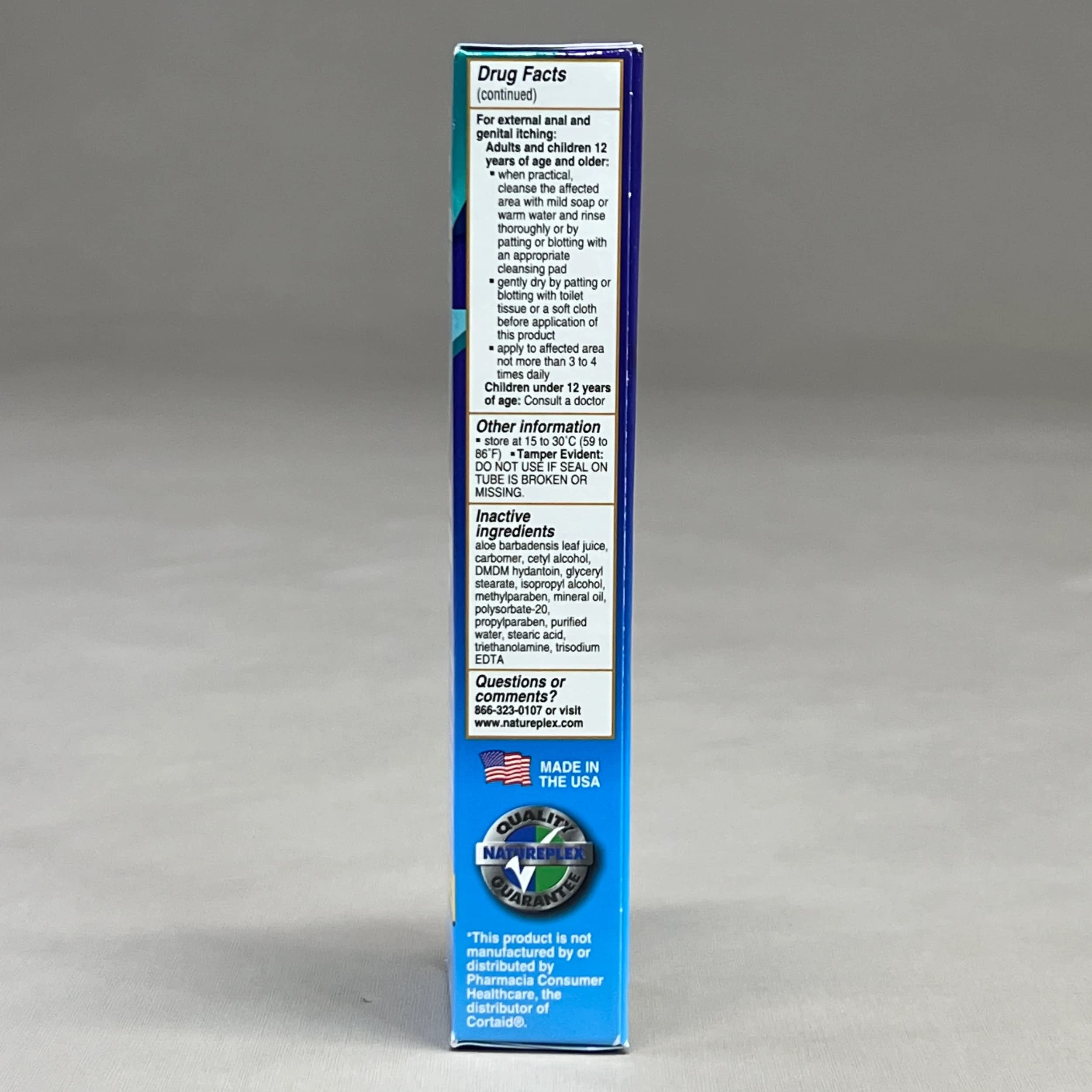 Natureplex Hydrocortisone Cream applying on forearm demonstrates topical relief.