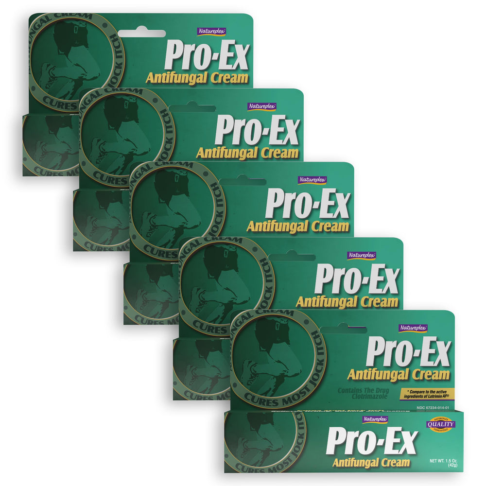 Natureplex Pro-Ex bottle closeup showing the strong antifungal formula for fast relief