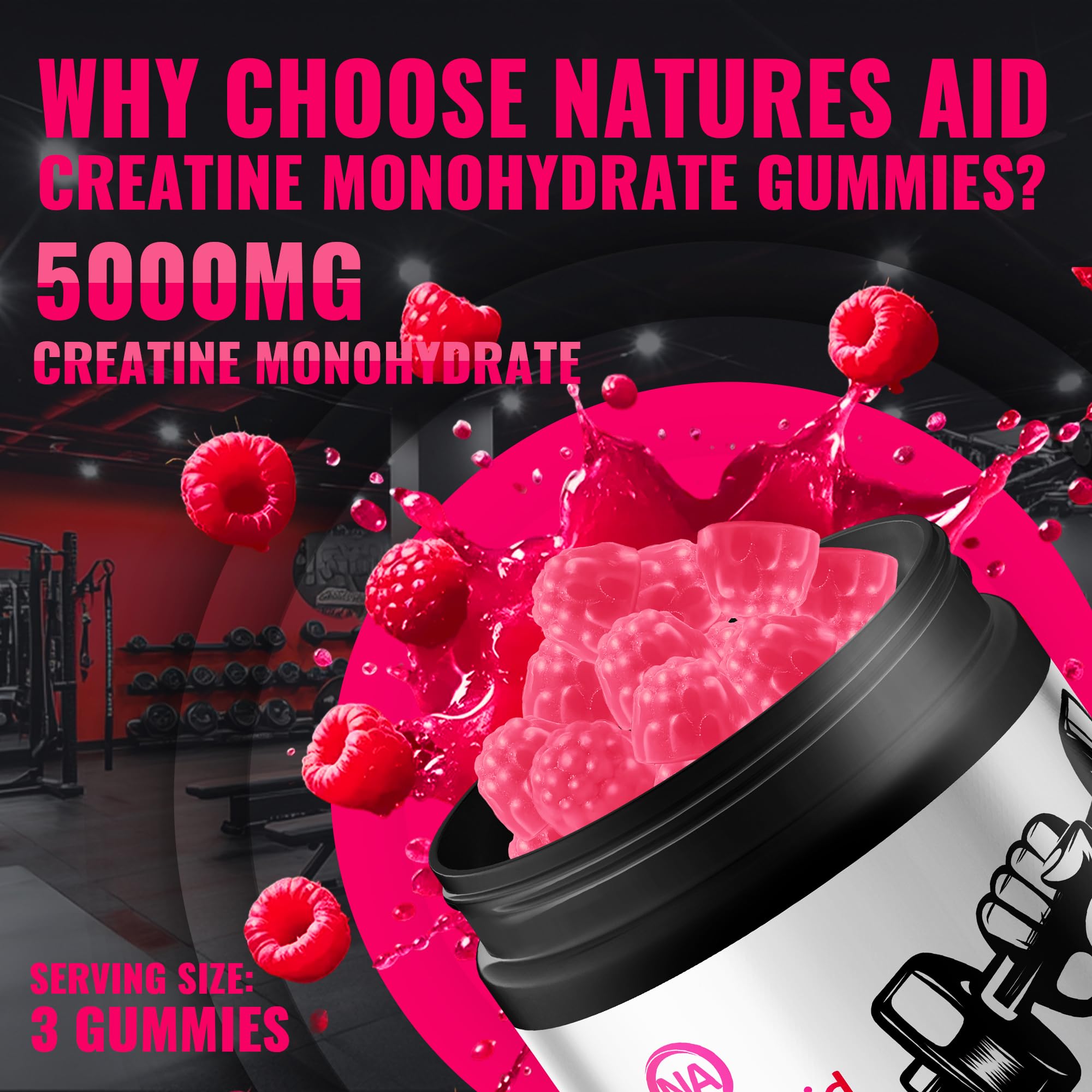 Chewy texture close-up highlights soft, fruit-flavored gummies.