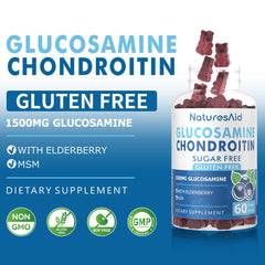 Natures Aid glucosamine chondroitin gummies two-pack on display for ongoing use