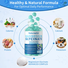 Nature's Aid gummies closeup highlighting blueberries and vitamin blend for mood and sleep potential