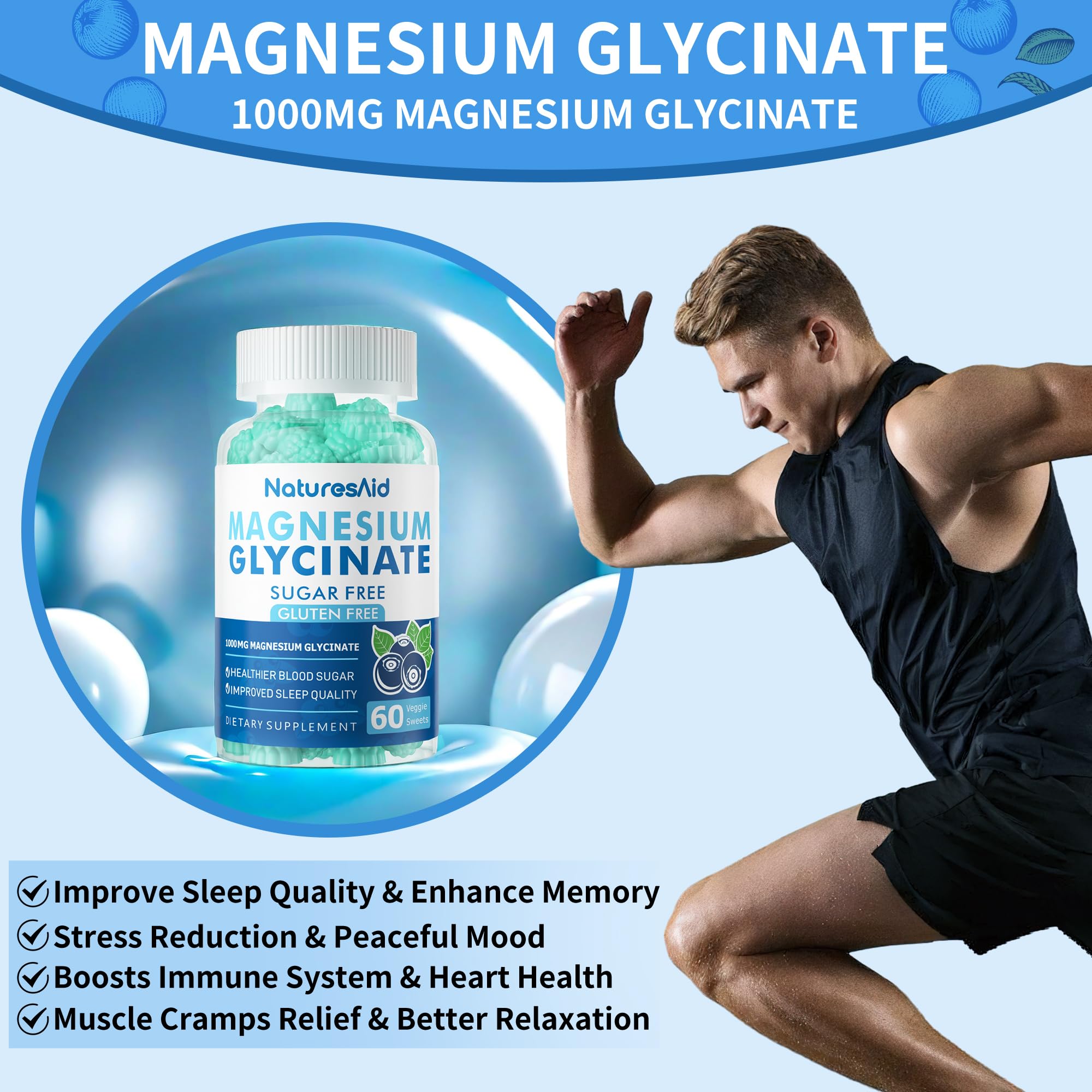 Nature's Aid family-friendly gummies showing easy chewability and sugar-free formulation