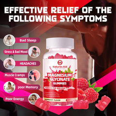 Nature's Aid gummies texture close-up soft raspberry chew with calm mood support