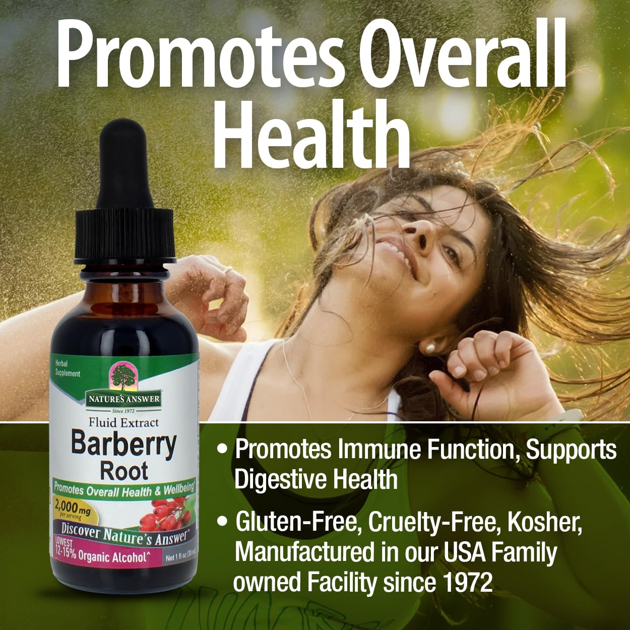 Low-alcohol tincture in amber bottle supports gentle flavor and easy dosing.