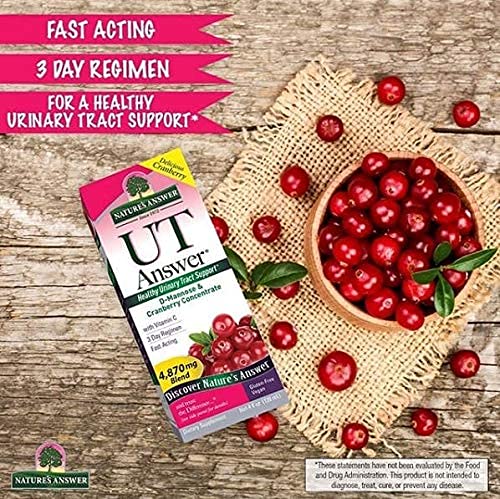 Nature's Answer UT Answer ingredient panel shows Vitamin C for antioxidant support.