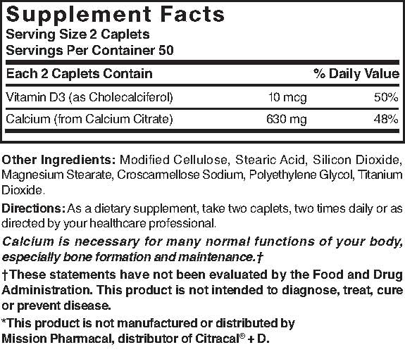 Nature's Blend Calcium Citrate with D3 label close-up – shows calcium and D3 details for bone support