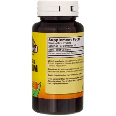 Nature's Blend calcium tablets stacked illustrate adult strength option