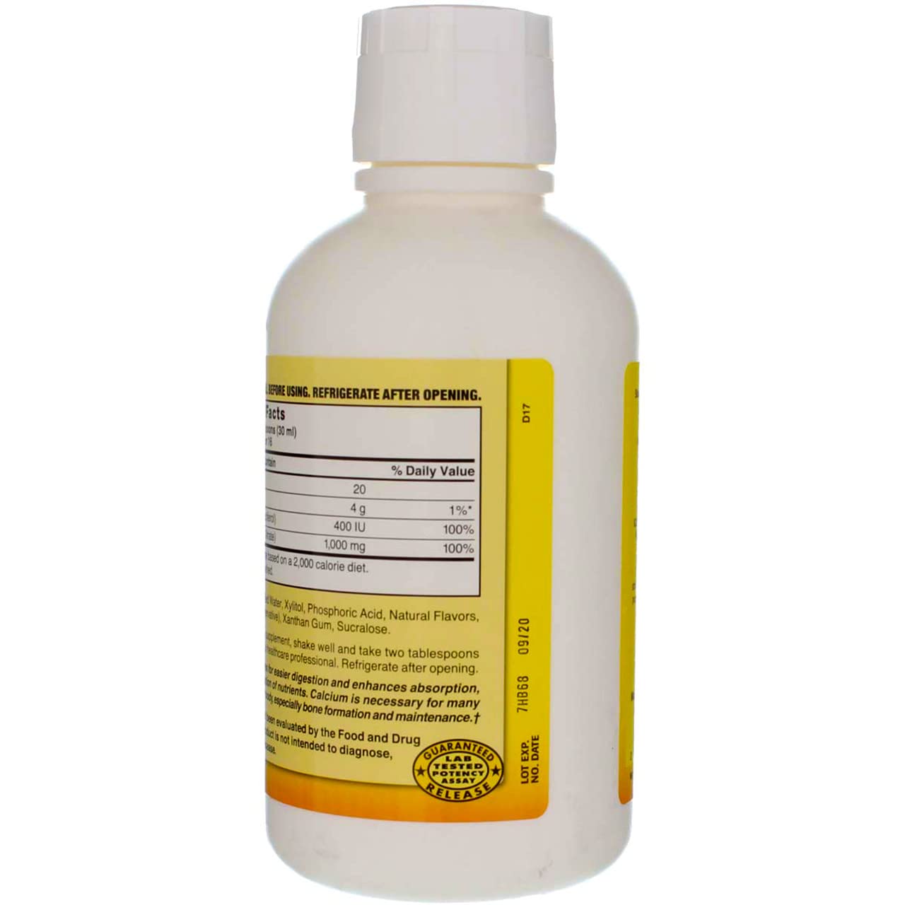 Nature's Blend daily calcium liquid routine in a bottle