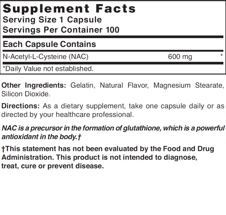 Nature's Blend NAC 600mg capsules close-up, ideal for daily immune resilience and detox support.