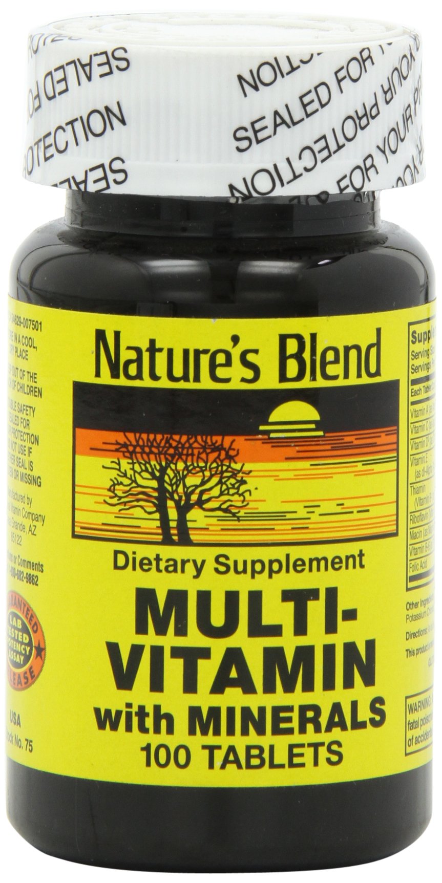 Nature's Blend NAT B Multivitamin & Mineral TB bottle front for daily supplement routine