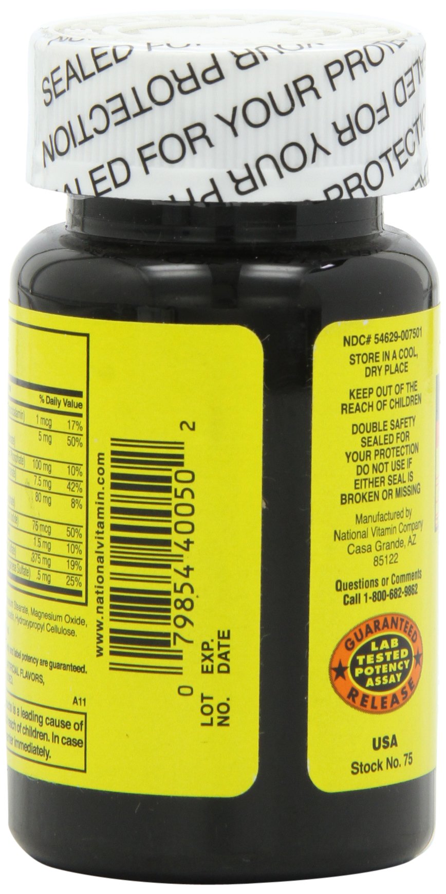 Nature's Blend NAT B Multivitamin & Mineral TB bottle top view