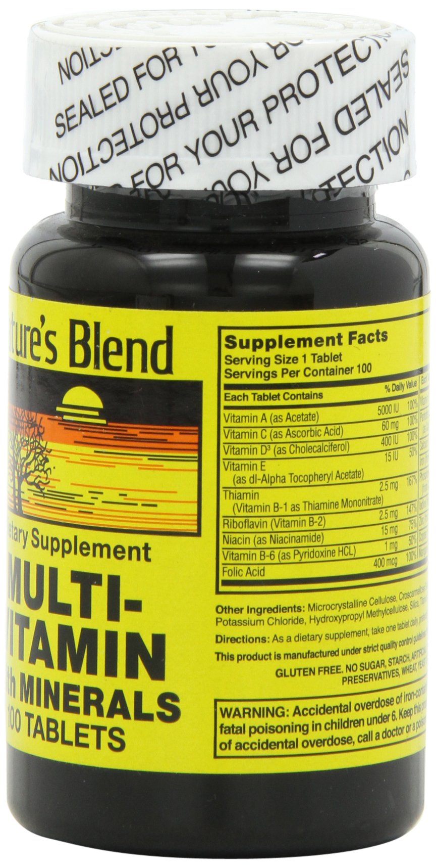 Nature's Blend NAT B Multivitamin & Mineral TB tablets closeup for daily use