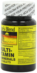 Nature's Blend NAT B Multivitamin & Mineral TB tablets closeup for daily use