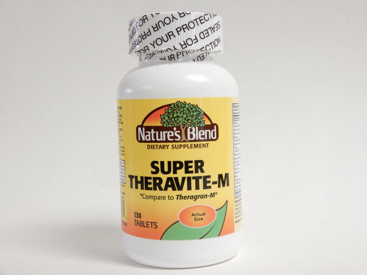 Nature's Blend NAT B Super THERA Vite M TB 130 bottle with capsules for daily energy support