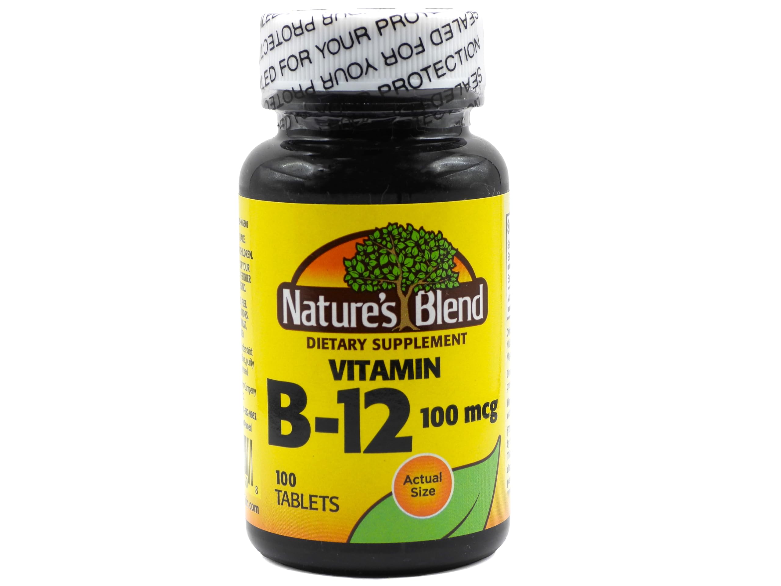 Nature's Blend NAT B12 100mcg bottle front for energy support and daily use
