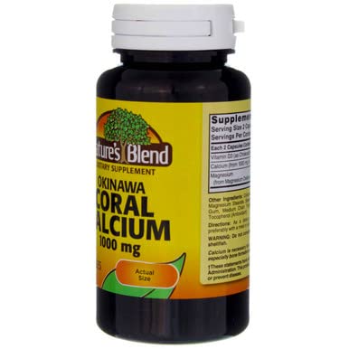 Nature's Blend Okinawa Coral Calcium jar on kitchen counter
