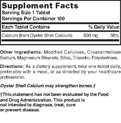 Nature's Blend Oyster Shell Calcium package displayed for everyday supplement routine