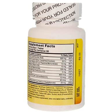 Dosage information for Nature's Blend Stress Formula included on label