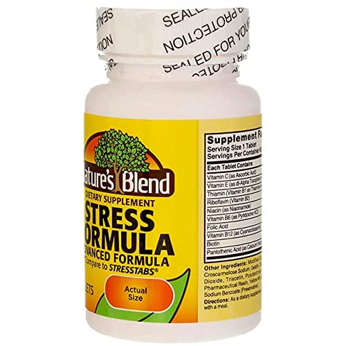 US origin stamp on Nature's Blend Stress Formula packaging