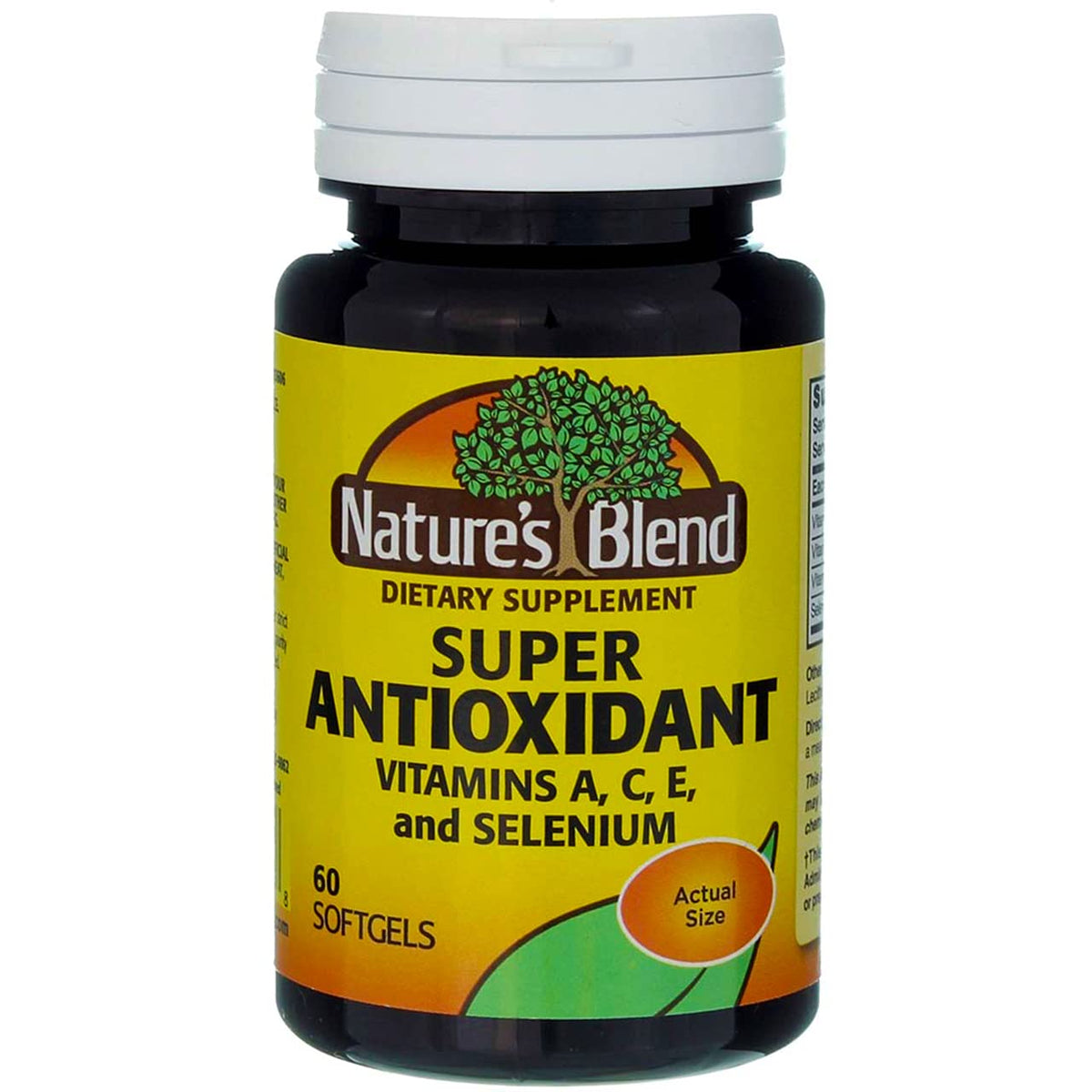 Nature's Blend Super Antioxidant Aces capsules in a bottle for daily support.