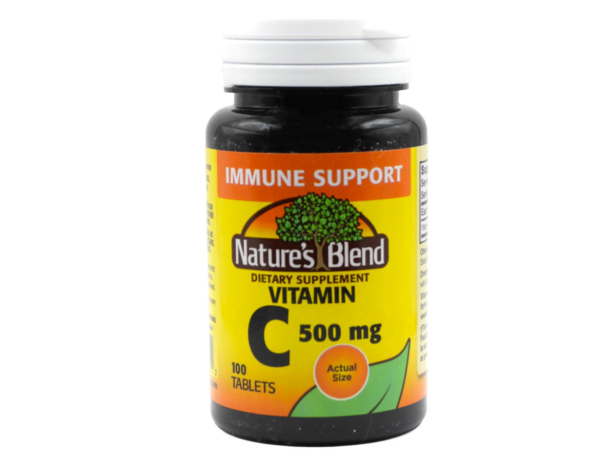 Nature's Blend Vitamin C 500 mg bottle for daily immune support and wellness