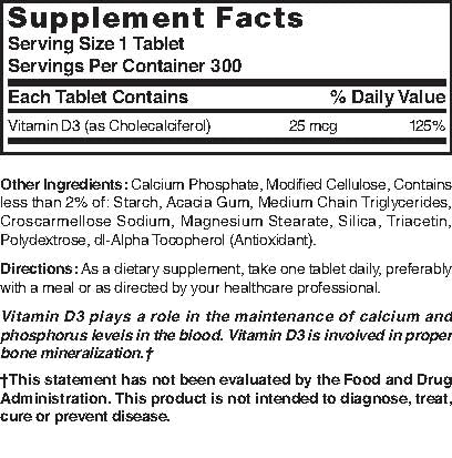 Nature's Blend Vitamin D3 1000 IU pack front for easy daily use.