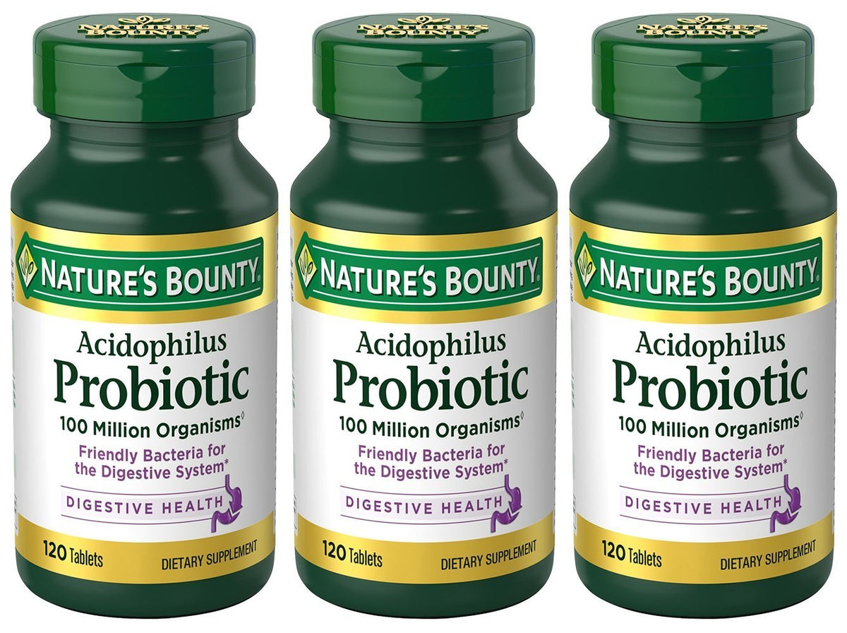 Nature's Bounty Acidophilus Probiotic bottle ready for daily wellness routine