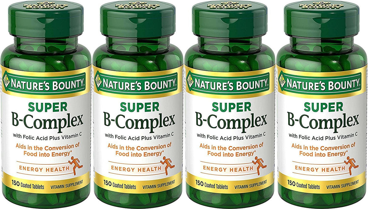 Nature's Bounty B-Complex bottle showing packaging for daily wellness