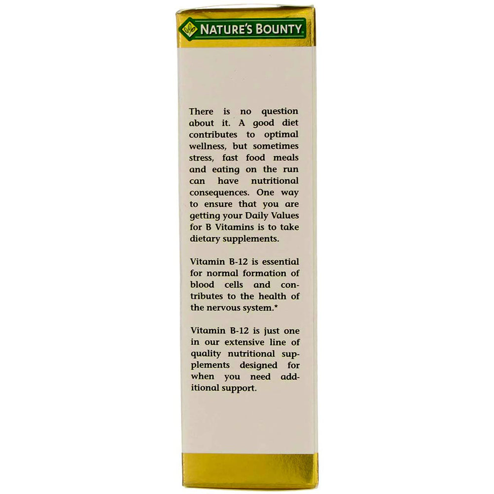 Nature's Bounty B-12 pack of 4 packaging display.