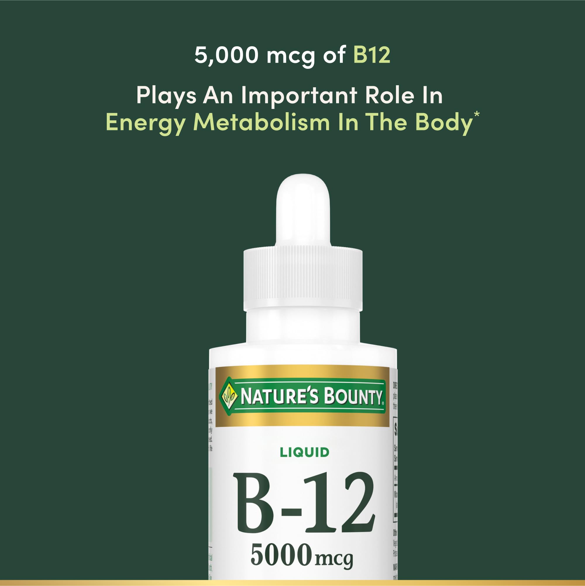 Nature's Bounty B12 sublingual berry flavor bottle for easy daily intake