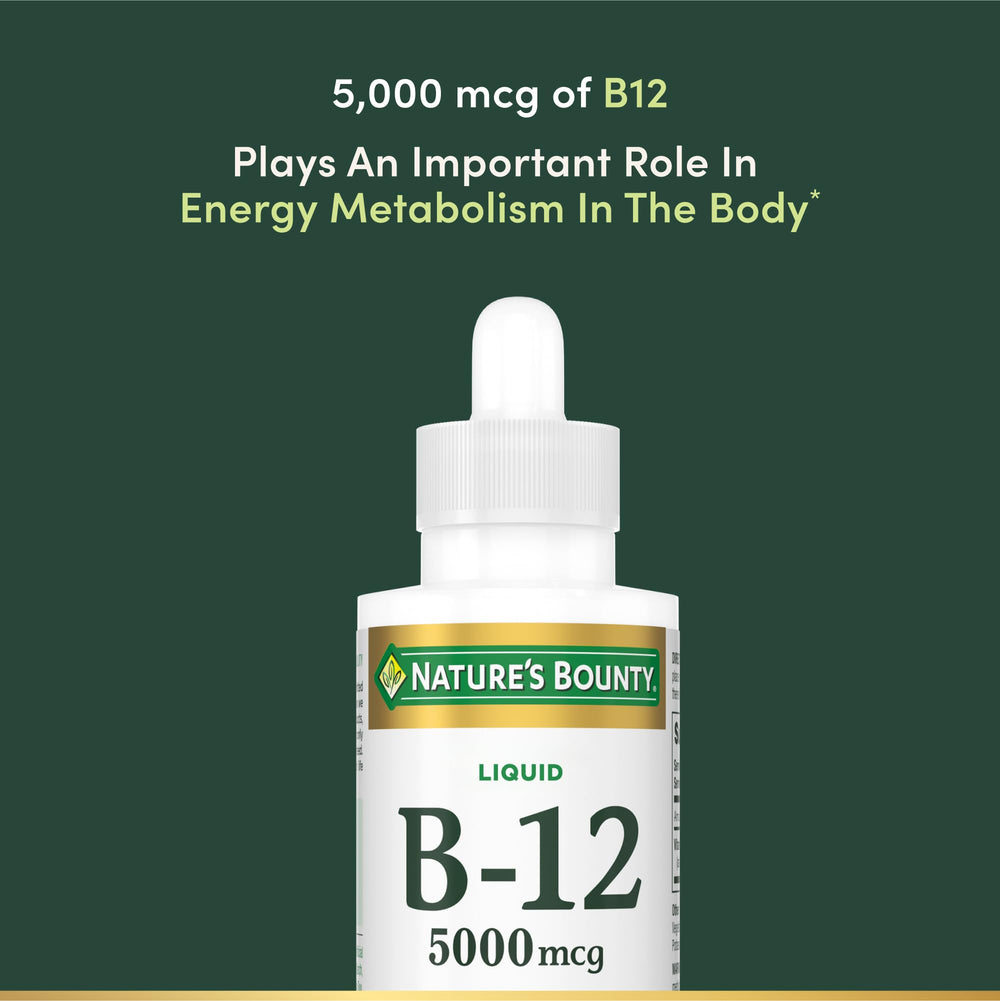 Nature's Bounty B12 sublingual berry flavor bottle for easy daily intake