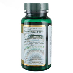 Nature's Bounty Biotin 5000mcg bottle side view compact packaging
