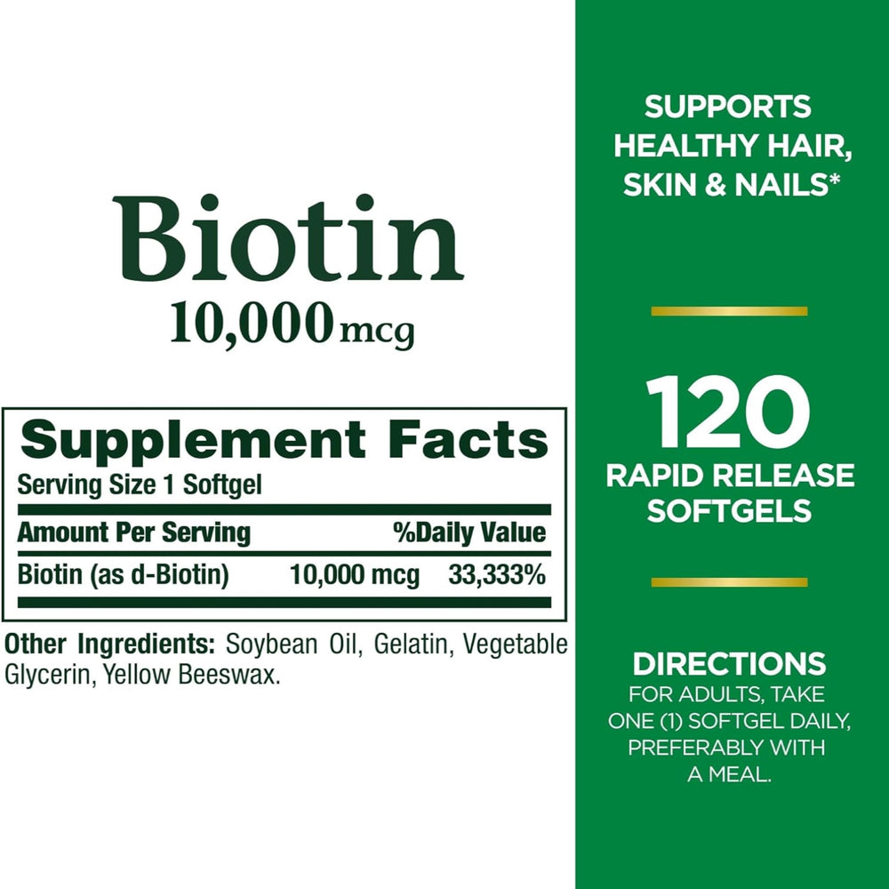 Nature's Bounty Biotin pack of two display for added value