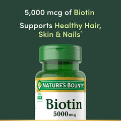 Nature's Bounty Biotin skin-nails focus promotes healthy skin and nails