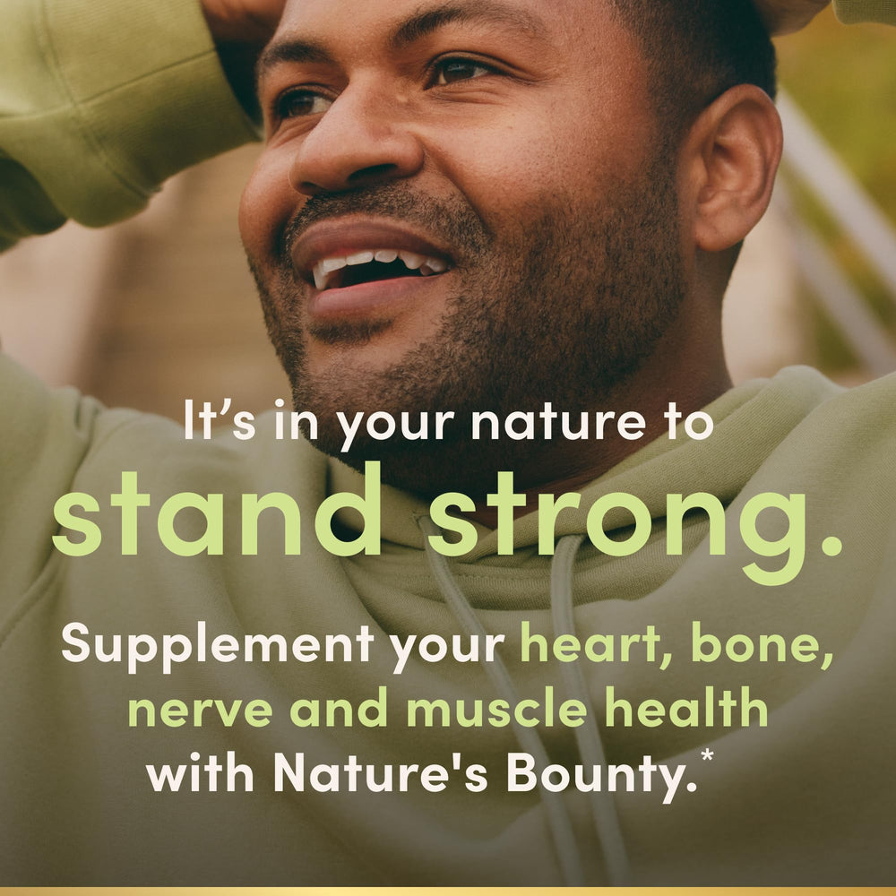 Close-up of Nature's Bounty glycinate capsule illustrates its smooth, easy absorption.
