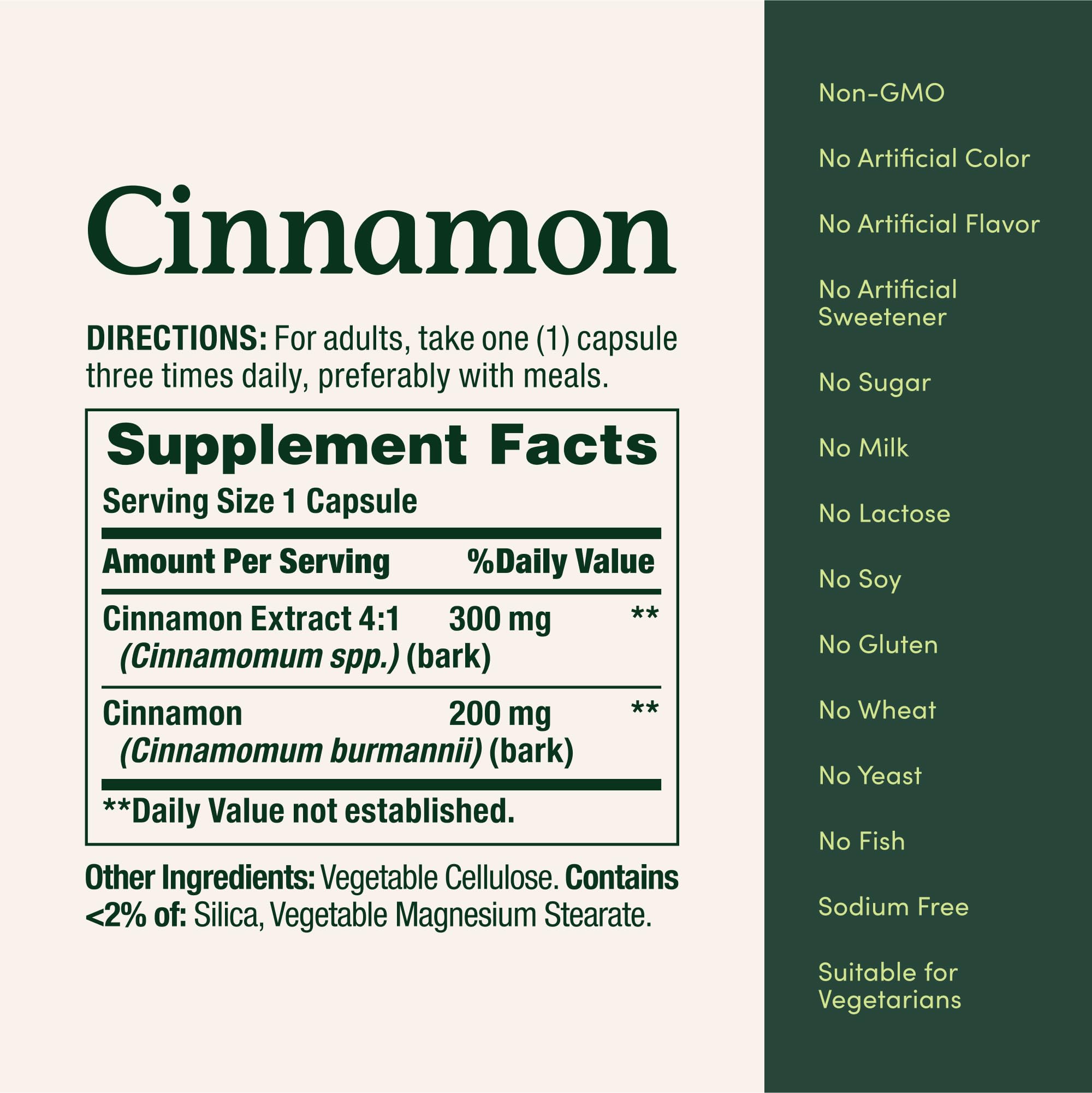 Nature's Bounty Cápsulas de canela en mano para uso diario y hábitos saludables