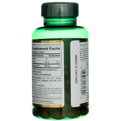 Nature's Bounty CoQ10 200 mg bottle label close-up highlighting 80-count packaging.