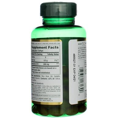 Nature's Bounty CoQ10 200 mg daily routine setup during morning.