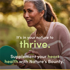 Nature's Bounty CoQ10 cardio packaging front view for cardio support.