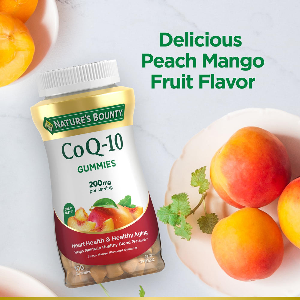 Nature's Bounty CoQ10 Gummies poured into hand for easy daily intake.