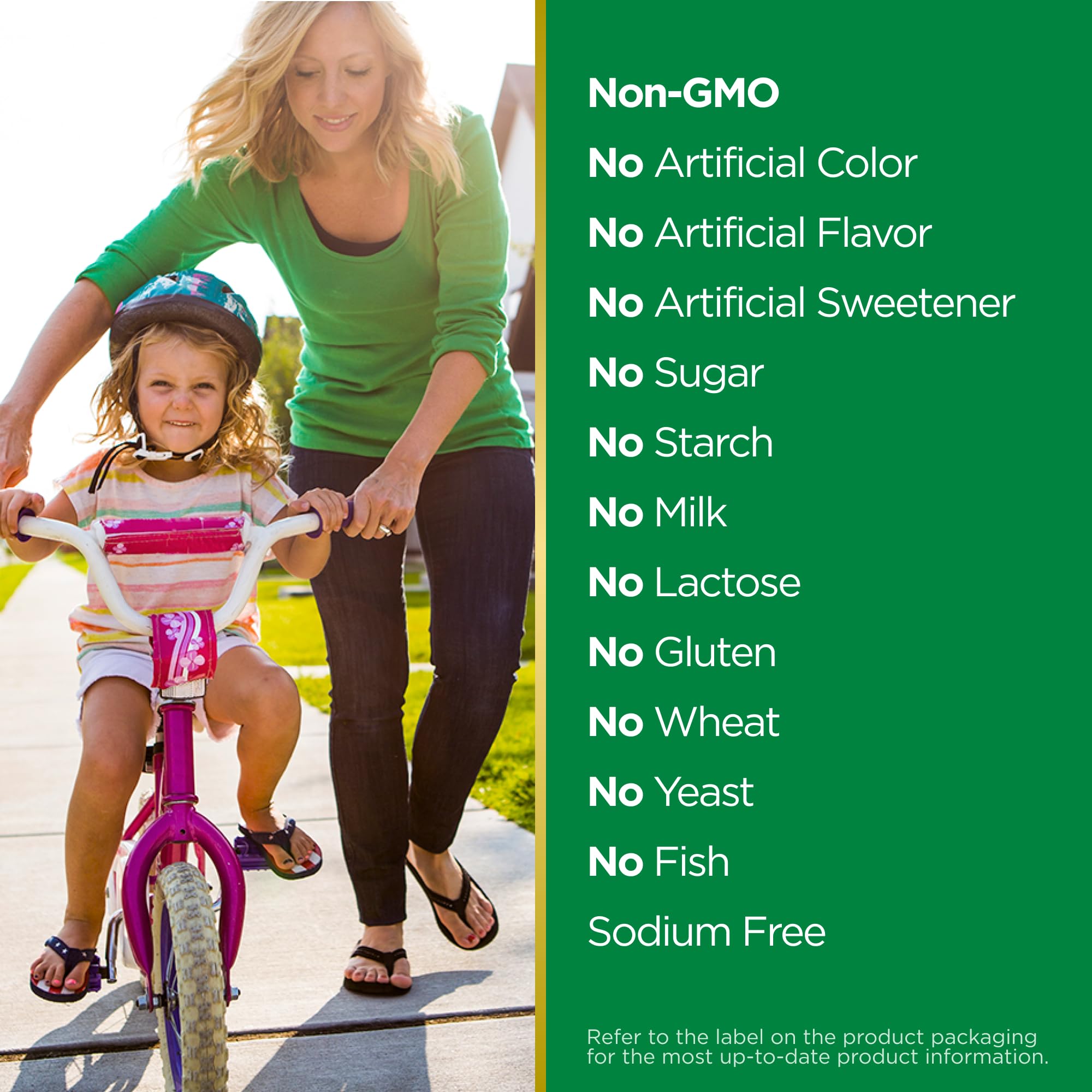 Nature's Bounty CoQ10 ingredients label close-up highlighting Q-Sorb bioavailability.