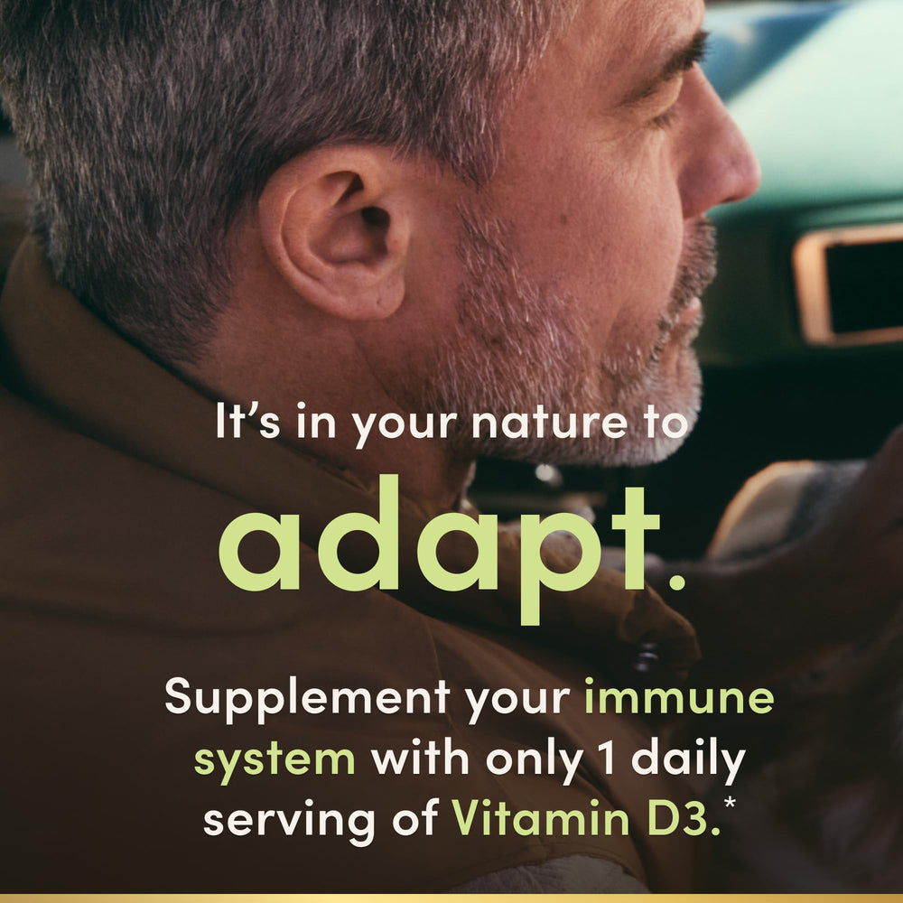 Nature's Bounty D3 packaging with bottle and box signaling trusted quality