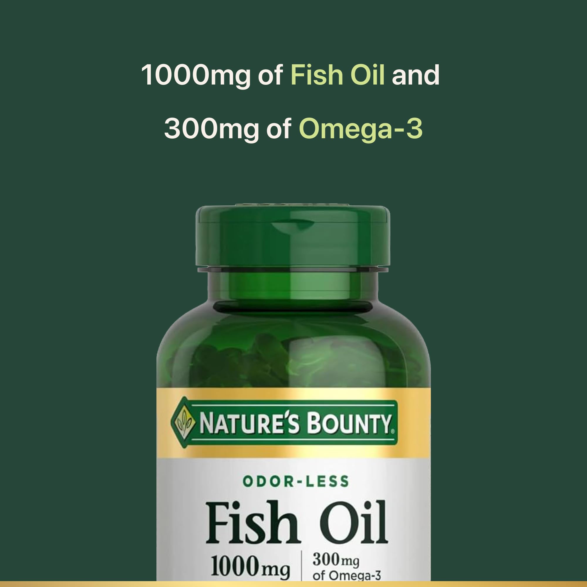 Enteric-coated Nature's Bounty softgels reduce fishy aftertaste and swallowing discomfort.